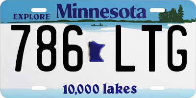 MN license plate 786LTG