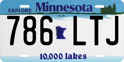 MN license plate 786LTJ