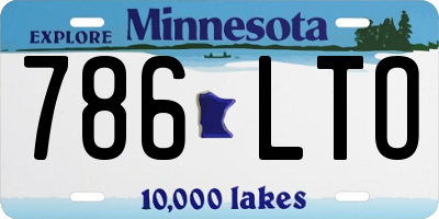 MN license plate 786LTO