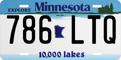MN license plate 786LTQ