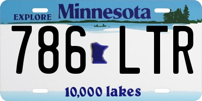 MN license plate 786LTR