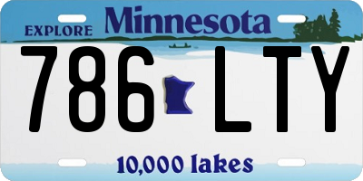 MN license plate 786LTY