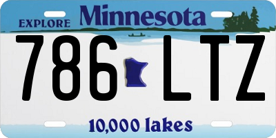 MN license plate 786LTZ