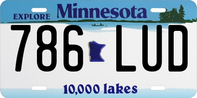 MN license plate 786LUD