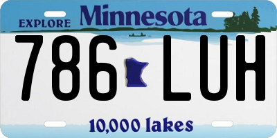 MN license plate 786LUH