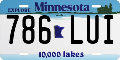 MN license plate 786LUI