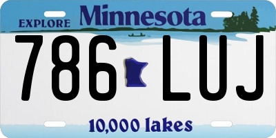 MN license plate 786LUJ