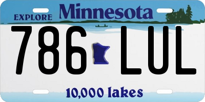 MN license plate 786LUL