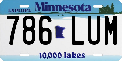 MN license plate 786LUM
