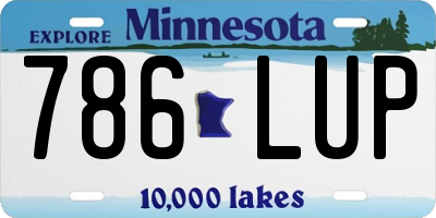 MN license plate 786LUP
