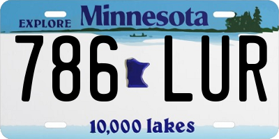 MN license plate 786LUR