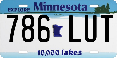 MN license plate 786LUT