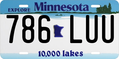 MN license plate 786LUU