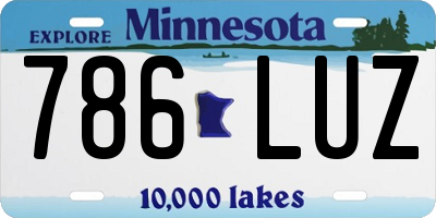 MN license plate 786LUZ