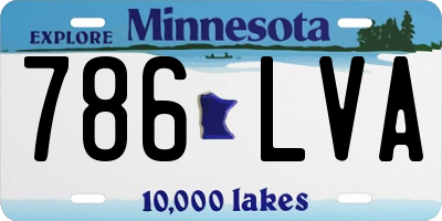 MN license plate 786LVA