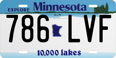 MN license plate 786LVF