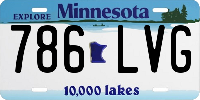 MN license plate 786LVG
