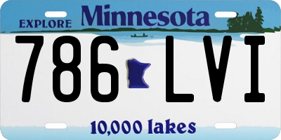 MN license plate 786LVI