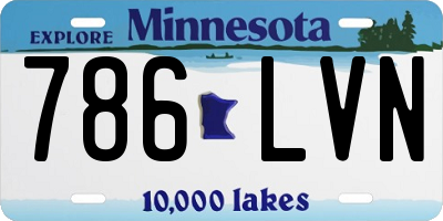 MN license plate 786LVN