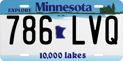MN license plate 786LVQ