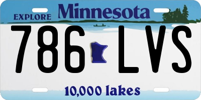 MN license plate 786LVS