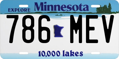 MN license plate 786MEV