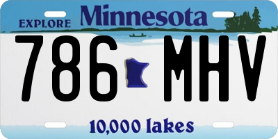 MN license plate 786MHV