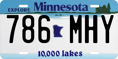 MN license plate 786MHY