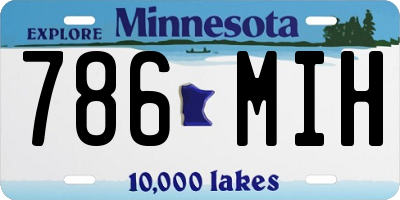 MN license plate 786MIH