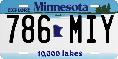 MN license plate 786MIY
