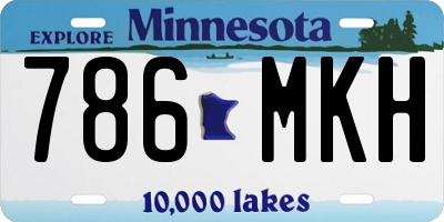 MN license plate 786MKH