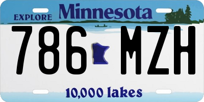 MN license plate 786MZH