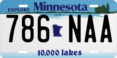 MN license plate 786NAA