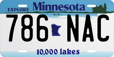MN license plate 786NAC