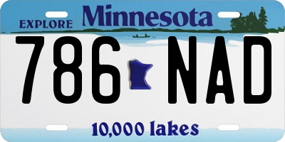 MN license plate 786NAD