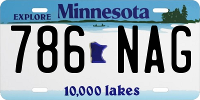 MN license plate 786NAG