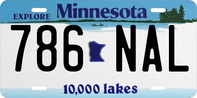 MN license plate 786NAL