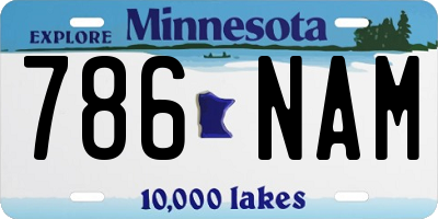 MN license plate 786NAM