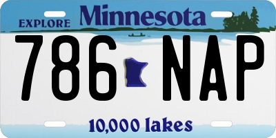 MN license plate 786NAP