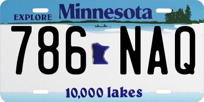 MN license plate 786NAQ