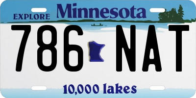MN license plate 786NAT