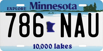 MN license plate 786NAU