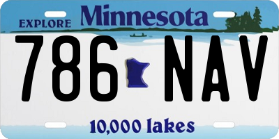 MN license plate 786NAV