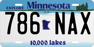 MN license plate 786NAX