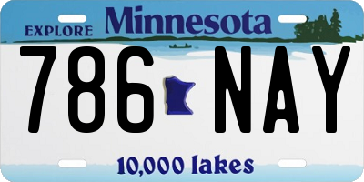 MN license plate 786NAY