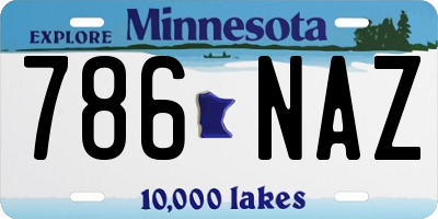 MN license plate 786NAZ
