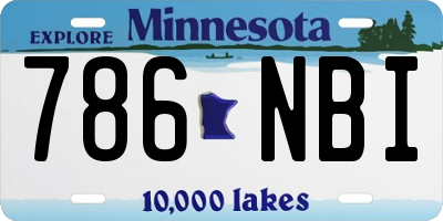 MN license plate 786NBI