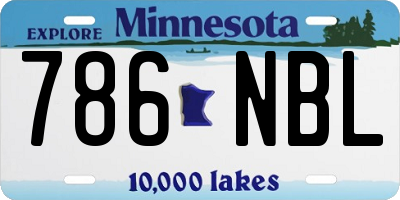 MN license plate 786NBL