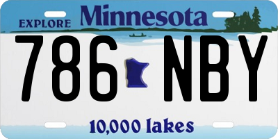 MN license plate 786NBY