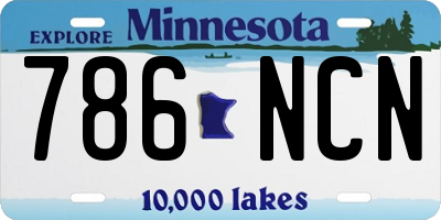 MN license plate 786NCN